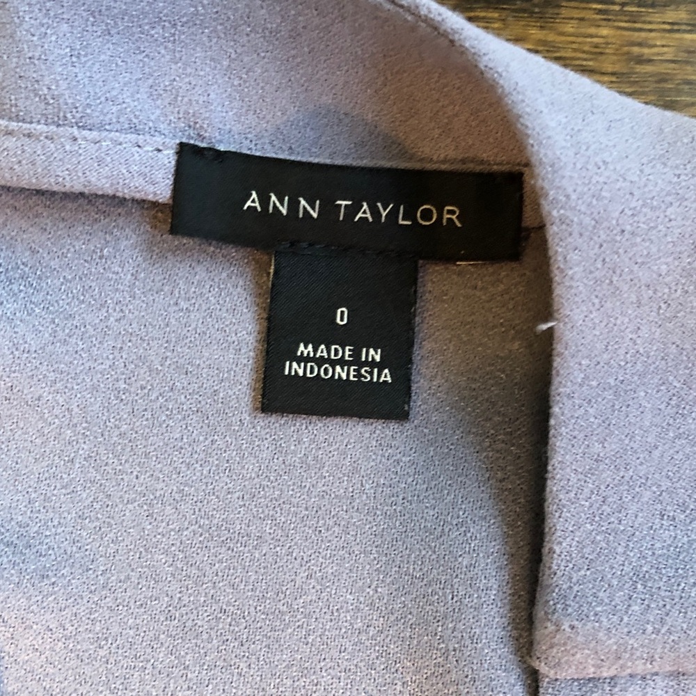 3/$10 Slate Gray Muted Blue Tie Sash Waist Flowy 3/4 Sleeve Blouse - Picture 5 of 6